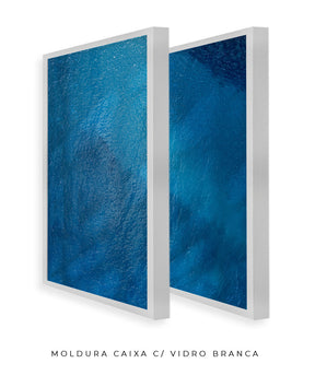 Quadro Decorativo Texturas -Tons Azuis-Dupla