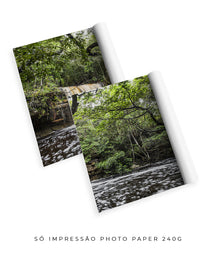 Quadro Decorativo Cachoeira e Natureza -Dupla