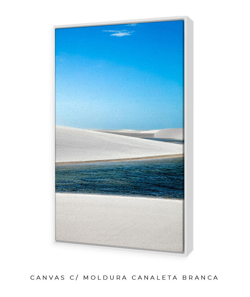 Quadro Decorativo Lençóis Maranhenses - Areia Branca e Mar  - Vertical