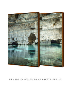 Quadro Decorativo Chapada Diamantina - Rocha e águas cristalinas-Dupla