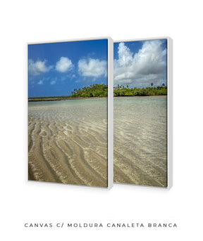 Quadro Decorativo Praia , Areia e Árvores-Dupla
