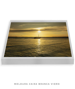 Quadro Decorativo Pôr do Sol Mar Aberto
