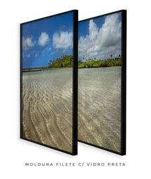 Quadro Decorativo Praia , Areia e Árvores-Dupla