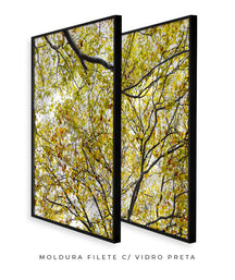 Quadro Decorativo Árvore com Galhos Verdes-Dupla