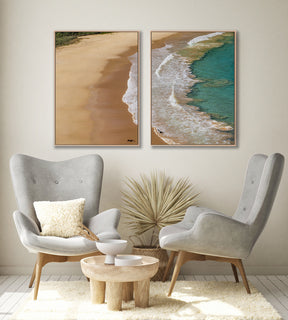 Quadro Decorativo Praia e Mar -Dupla