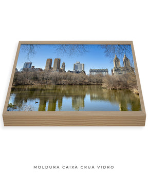 Quadro Decorativo Prédios e Lago de Nova York - Horizontal