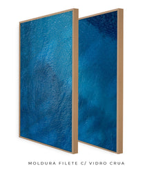 Quadro Decorativo Texturas -Tons Azuis-Dupla