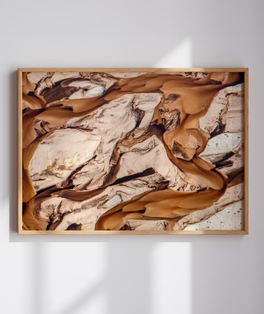 Quadro Decorativo Abstrato e curvas - Variações de tons