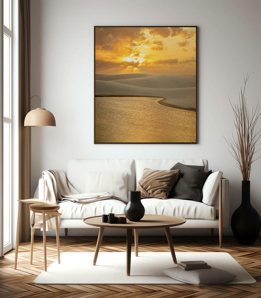 Quadro Decorativo Pôr do Sol - Céu Laranja.