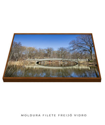 Quadro Decorativo Ponte e Lago de Nova York - Horizontal