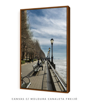 Quadro Decorativo Praça a Beira Mar Nova York