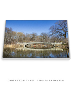 Quadro Decorativo Ponte e Lago de Nova York - Horizontal