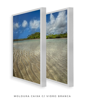 Quadro Decorativo Praia , Areia e Árvores-Dupla